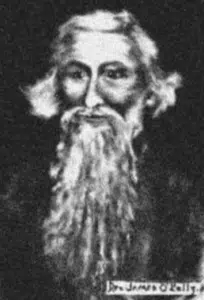 Historical portrait of Rev. James O'Kelly, namesake of O'Kelly Chapel